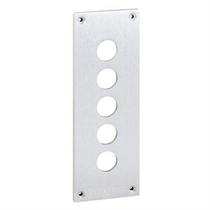 Placa frontal perfurada - xap-e - metal - 5 aberturas horizontais