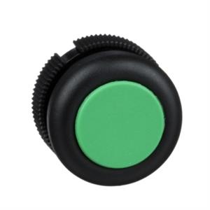 Cabeça redonda p/ botão de pressão - retorno mola - xac-a - verde - c/ invólucro