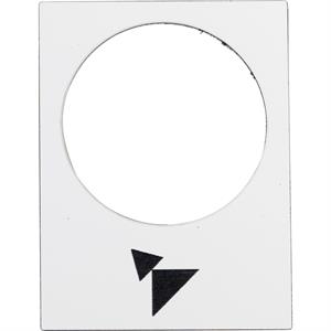 Legenda - 30 x 40 mm - branco   -para a frente, lento-rápido