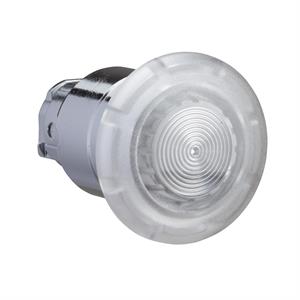 Cabeça de botão de pressão iluminada ø 40 - empurrar-puxar - ø 22 - branca