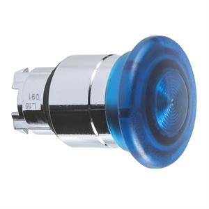 Cabeça de botão de pressão iluminada ø 40 - empurrar-puxar -ø 22 - azul