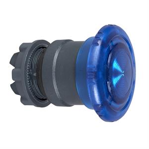 Cabeça do botão de pressão ø 40 – virar para libertar - ø 22 - azul