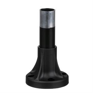 Tubo de suporte + base de fixação l=80 mm - alumínio preto - xvb