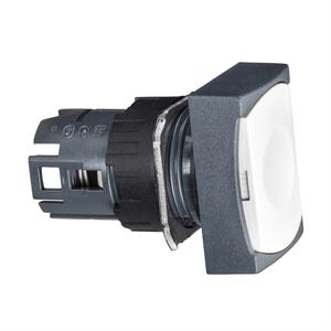 Cabeça de botão de pressão rectangular - ø 16 - branca
