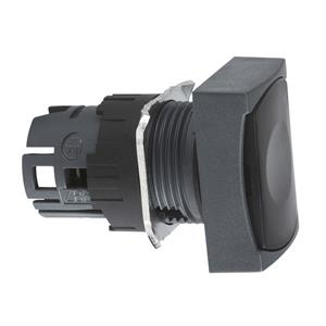 Cabeça de botão de pressão rectangular - ø 16 - preta