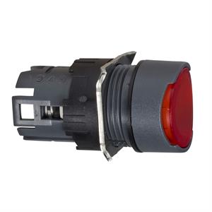 Cabeça de botão de pressão iluminada - ø 16 - vermelha