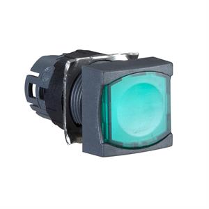 Cabeça  botão  pressão quadrado  i luminosous  - ø 16 - verde