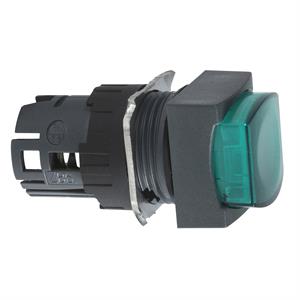 Cabeça  botão  pressão quadrado  i luminosous  - ø 16 - verde