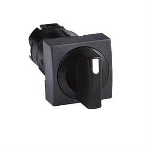 Cabeça de interruptor selector quadrada - 2 posições - ø 16 - preta