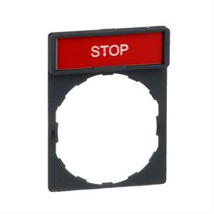 Suporte 30 x 40 mm com legendaa 8 x 27 mm - stop