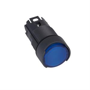 Cabeça de botão de pressão iluminada - ø 16 - azul