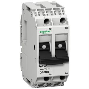 disjuntor TeSys para circuitos de comando - GB2-DB - 4 A - 2 pólos - 2d