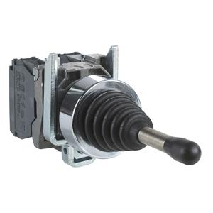 Controlador joystick 2 direcções - ø 22 - 3 posições, mola