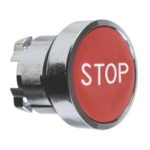 Cabeça do botão de pressão ø22 - retorno p/ mola - encastrada – vermelha - stop
