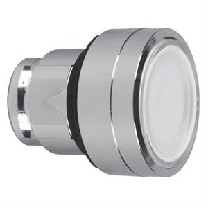 Cabeça de botão de pressão iluminado - ø 22 - branca - para inserção de legendaa
