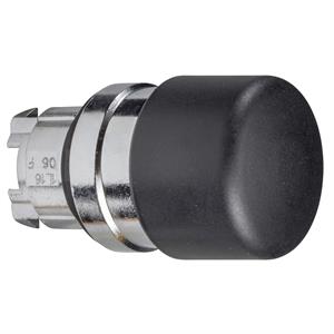 Cabeça botão cogumelo preto 30mm p/ aro fix metálico