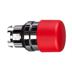 Cabeça do botão de pressão ø22 - retorno por mola - cogumelo ø30mm - vermelha