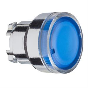 Cabeça de botão de pressão iluminada - ø 22 - azul