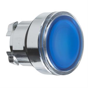 Cabeça de botão de pressão iluminada - ø 22 - azul