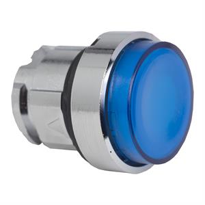Cabeça de botão de pressão iluminada - ø 22 - azul