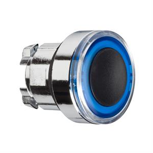 Cabeça de botão de pressão iluminada - ø 22 - azul