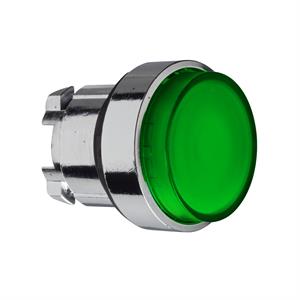 Cabeça de botão de pressão iluminada - ø 22- verde