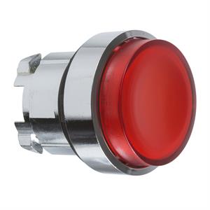 Cabeça de botão de pressão iluminada - ø 22 - vermelha