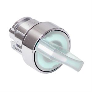 Cabeça de interruptor selector iluminada - 2 posições - ø 22 - branca