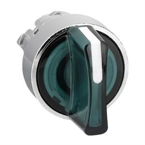 Cabeça de interruptor selector iluminada - 3 posições - ø 22 - verde