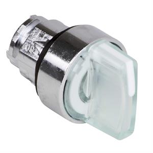 Cabeça de interruptor selector iluminada - 3 posições - ø 22 - branca