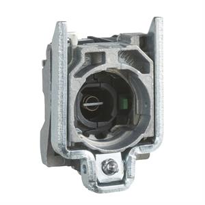 Bloco luminoso com corpo/colar de fixação, metal, azul, para lâmpada BA9s, <= 250 V, 1 NO + 1 NC