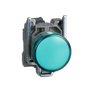 Sinalizador led - verde 24vca/cc c/ aro fix met