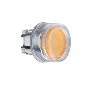 Cabeça de botão de pressão iluminada - ø 22 - amarela - com calço