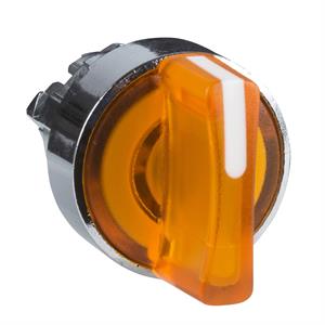Cabeça de interruptor selector iluminada - 2 posições - ø 22 - amarela