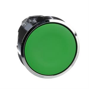 Cabeça do botão de pressão ø22 - retorno por mola -encastrada - verde - s/ id.