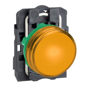 Sinalizador led - amarelo 110...120vca c/ aro fix plástico