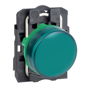 Sinalizador led - verde 230...240vca c/ aro fix plástico