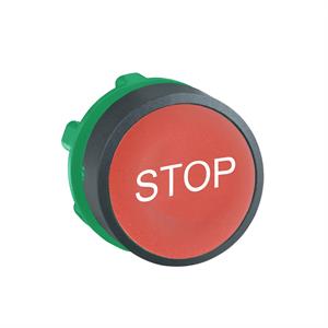 Cabeça botão cápsula vermelha à face para aro de fixação plástico "stop"