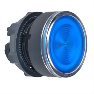Cabeça botão cápsula transparente/azul à face para aro de fixação plástico