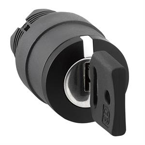 Cabeça botão rotação - atuado por chave - 3 posições