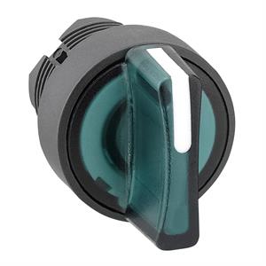 Cabeça de interruptor selector iluminada - 3 posições - ø 22 - verde