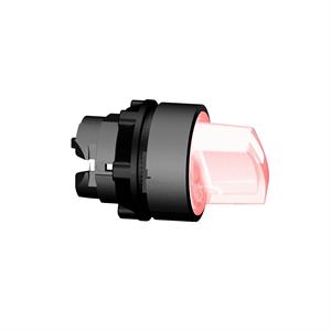 Cabeça de interruptor selector iluminada - 3 posições - ø 22 - vermelha