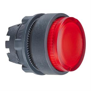Cabeça de botão de pressão iluminada - ø 22 - vermelha