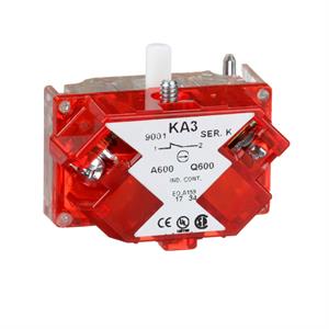 Bloco contacto c/ terminais protegidos - 9001k - 1 nc ste ard - liga prata