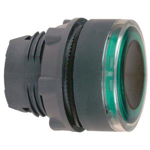 Cabeça de botão de pressão iluminada - ø 22 - verde