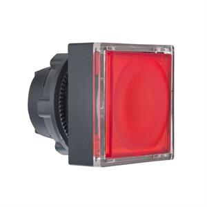 Cabeça  botão  pressão quadrado  i luminosous  - ø 22 - vermelha - para inserção de legendaa