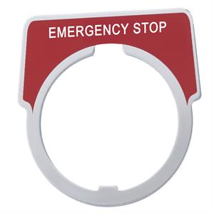 Etiqueta - ø 30 - 40 x 43 mm - emergency stop