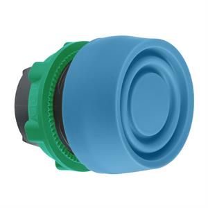 Cabeça botão de pressão ø 22 azul - à face com proteção de silicone