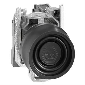 Botão de pressão preto ø 22 – mola - 1 no - atex