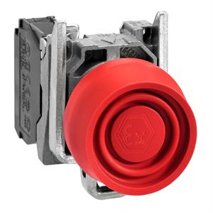 Botão de pressão vermelho ø 22 – mola - 1 nc - atex